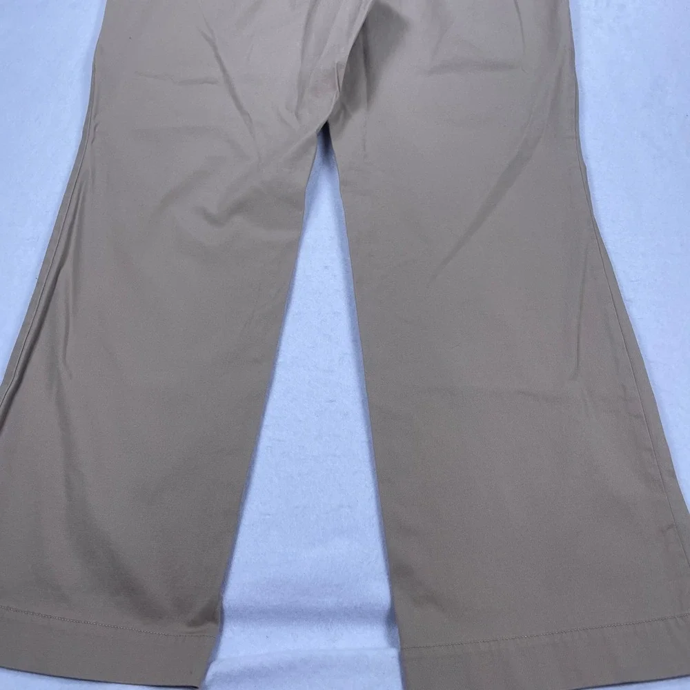Talbots The Perfect Chino Curvy Tan Khaki Straight Leg Cotton Pants Womens 14
